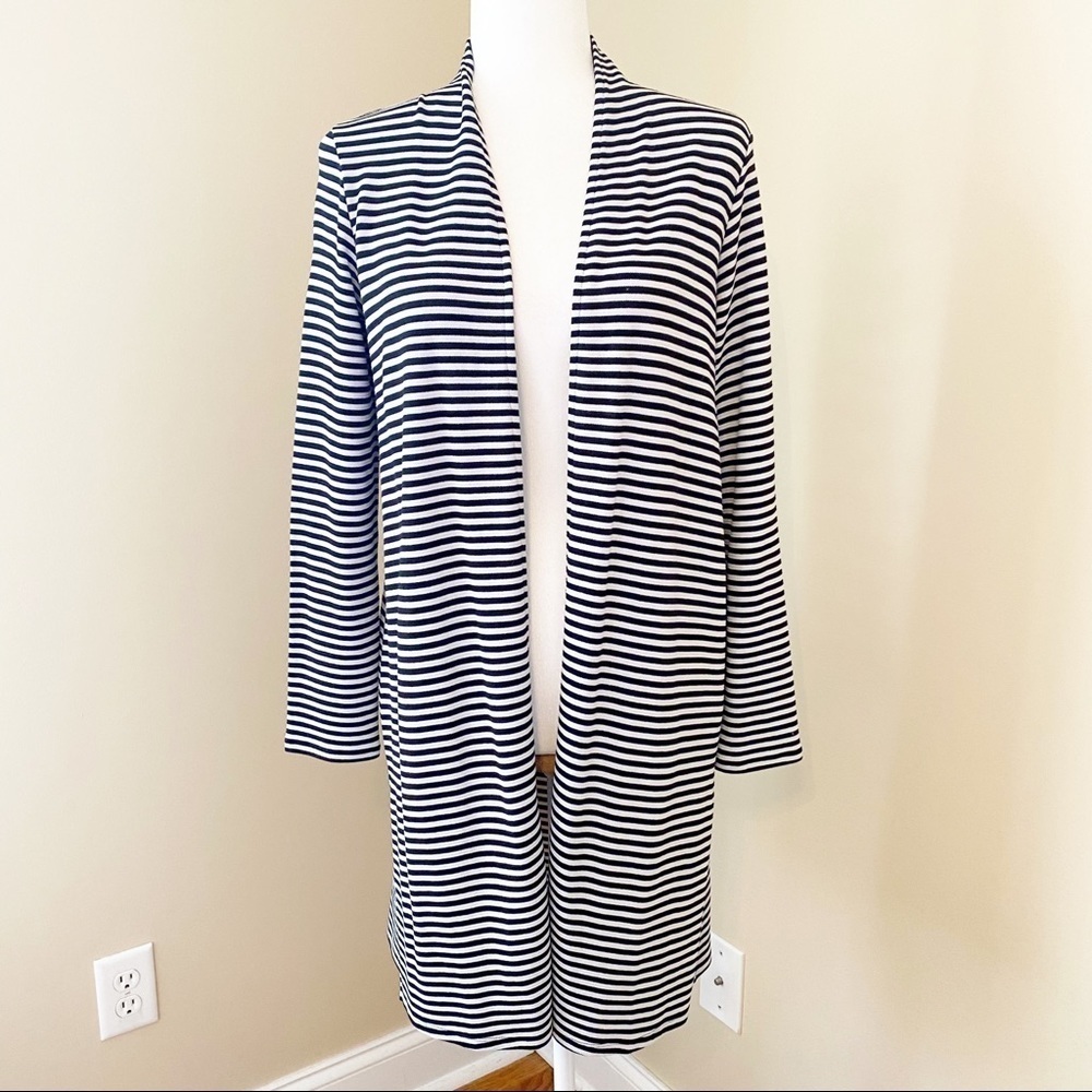 J. Jill Wearever Collection Black/White Cardigan